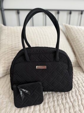 Vera Bradley Quilted Black Women’s Tote & Coin Pouch 12x9